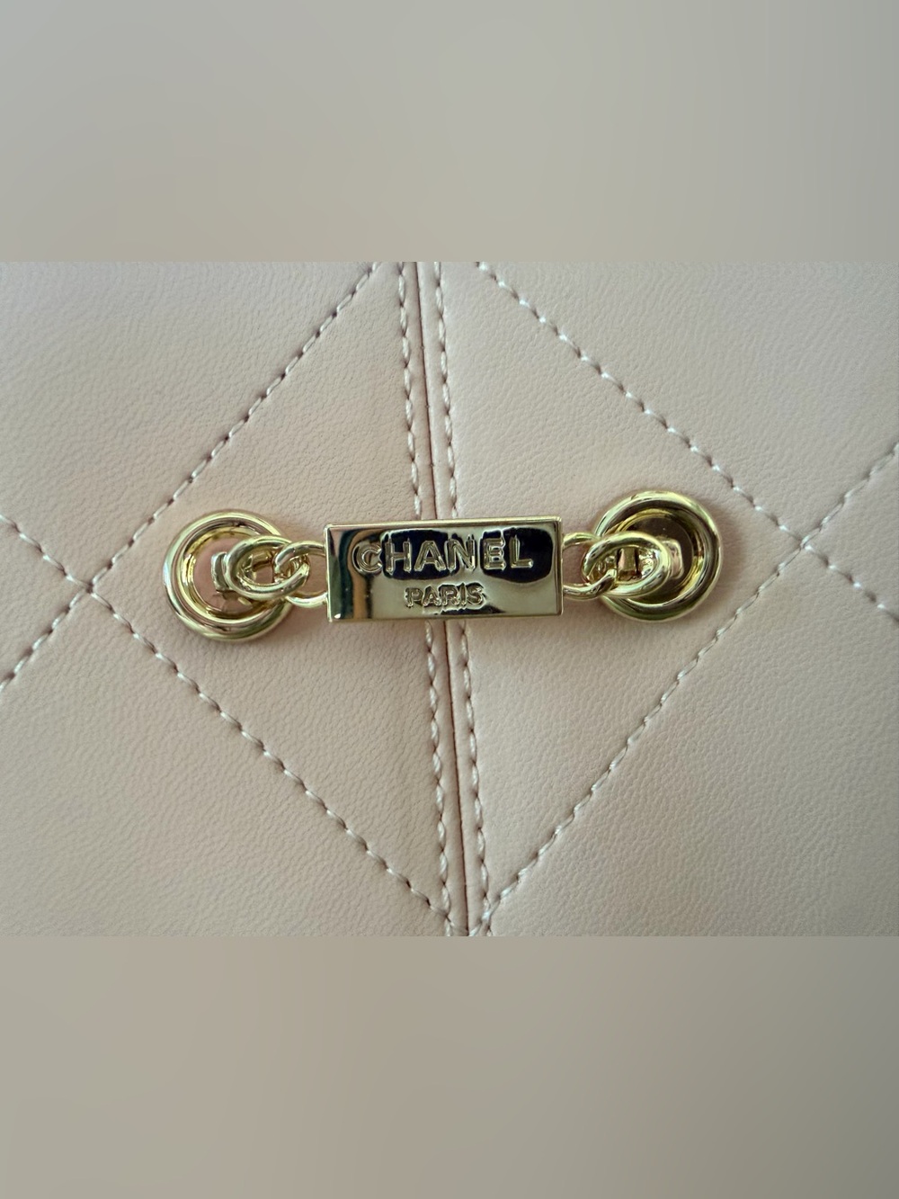 FULL SET New Chanel Pink Quilted Calfskin Small Shopping Bag wGold Tone Hardware - Picture 4 of 15